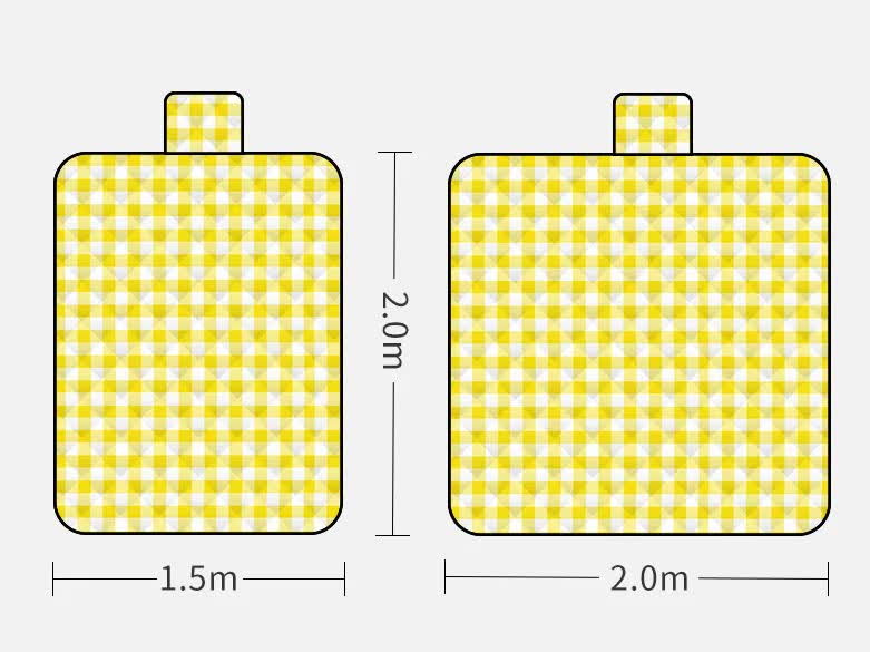 NNEDSZ Thickened Waterproof Picnic Blanket - Portable Outdoor Beach Mat for Camping and Hiking 150*200cm(Azt)